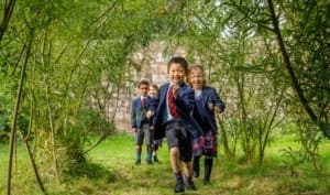 St Leonards Junior pupils enjoying playing on school grounds