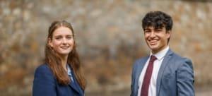 Two St Leonards Pupils on school grounds